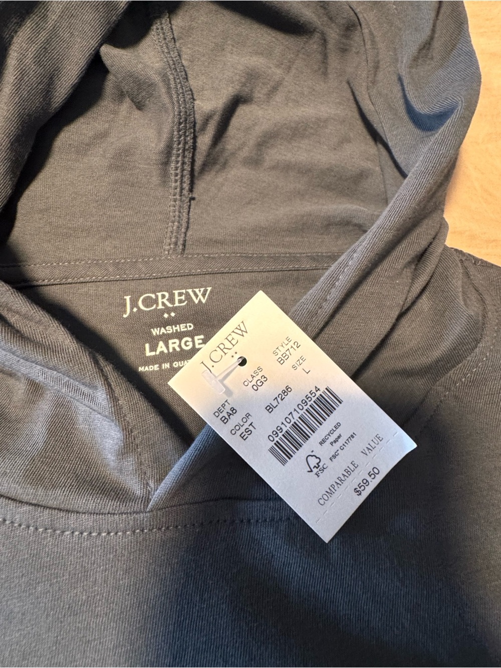 J Crew t-shirt long sleeved hoodie